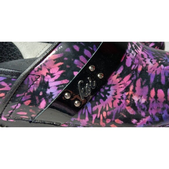 Sanita Koi Shoes Women's Size 8 Clogs Multicolor Patent Leather - Picture 3 of 8